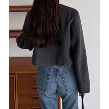 カラウティア(callautia)のcallautia　ウールライクゴールドボタンノーカラージャケット