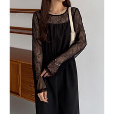 カラウティア(callautia)のcallautia　シアーレーストップス+ギャザーサロぺットパンツset