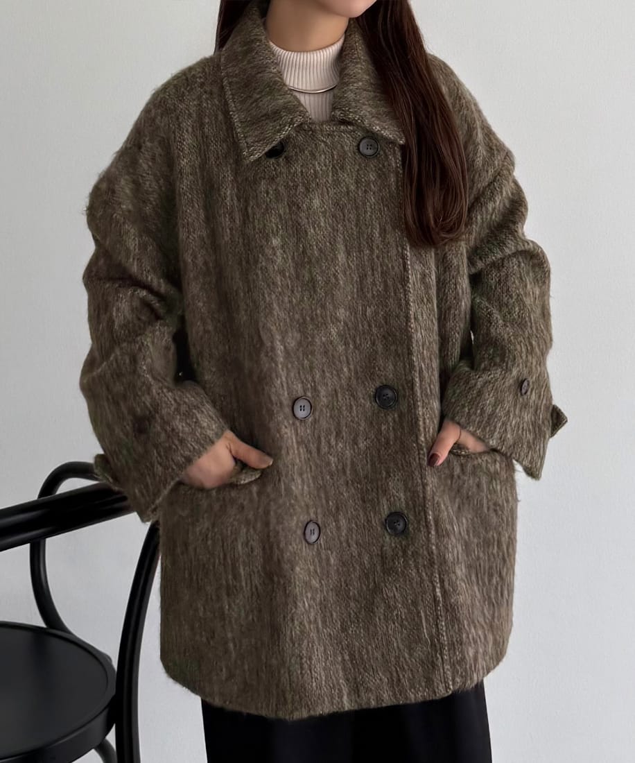 callautia シャギーミドルコート　茶色　Lサイズ callautia シャギーミドルコート | カラウティア(callautia) | マルイ