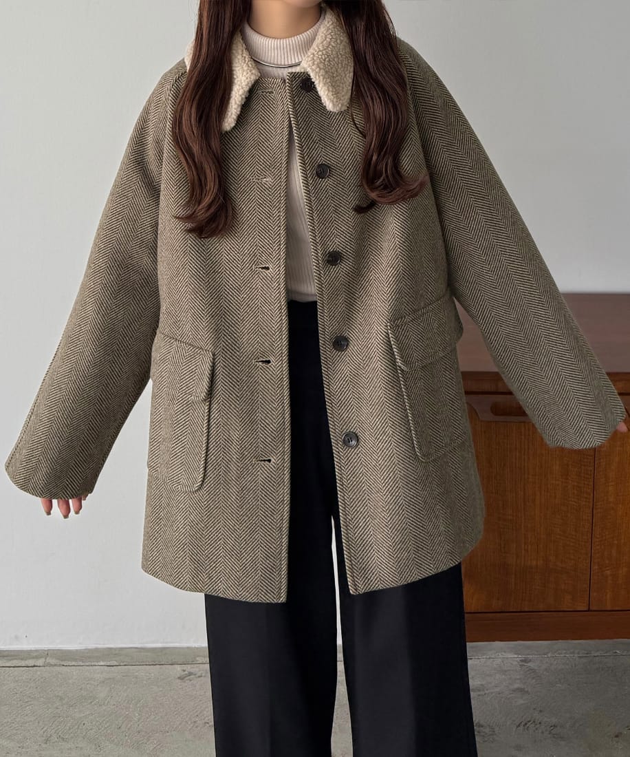 callautia ボアカラーミドルコート | カラウティア(callautia