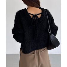 callautia　前後２wayリボンシャギーニット