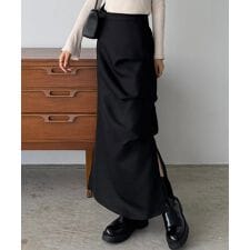 callautia　薄手ツイードサイドタックマーメイドスカート