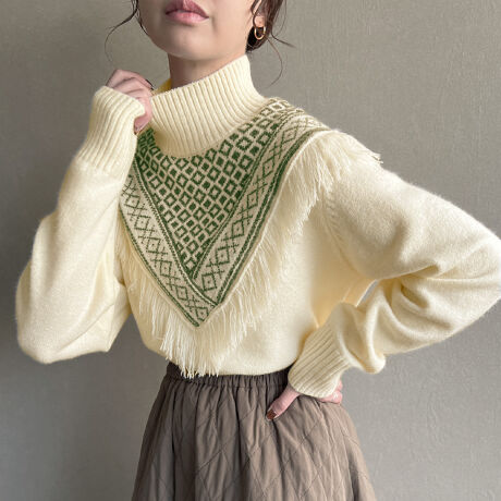 フリンジニットトップス | ニットジェメイド(knitjemade) | マルイ 