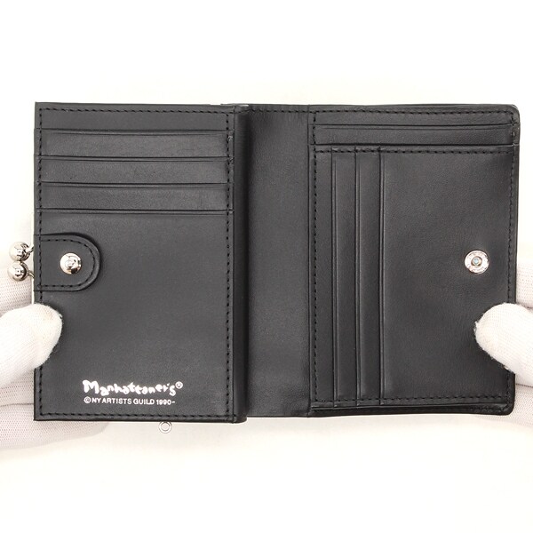 マンハッタナーズ】スケッチパース がま口二つ折り財布