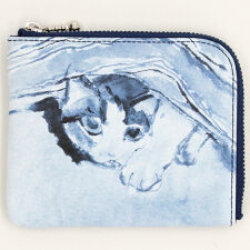 【和マンハッタナーズ】藍　L字ファスナー財布