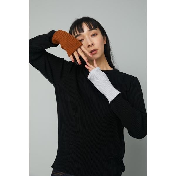 【ヘリンドットサイ】Pocket boyfriend 3 バイカラー　長袖 HeRIN.CYE（ヘリンドットサイ）の「Pocket boyfriend 3 (ﾎﾟｹｯﾄ