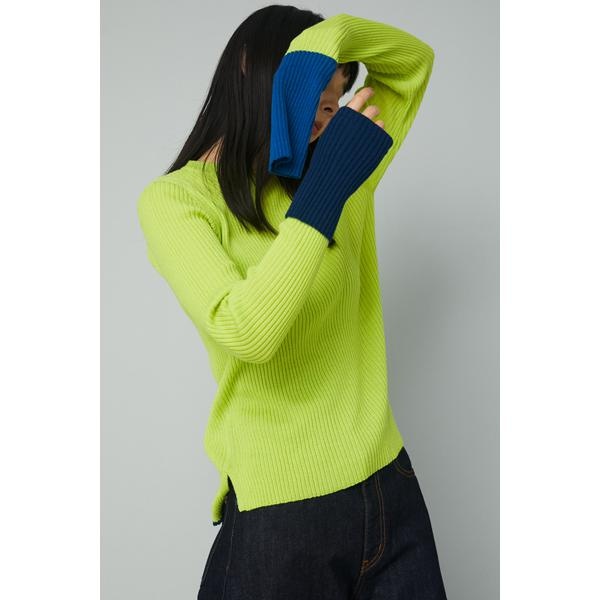 Color block pullover | ヘリンドットサイ(HeRIN.CYE) | 530GSM70-0700