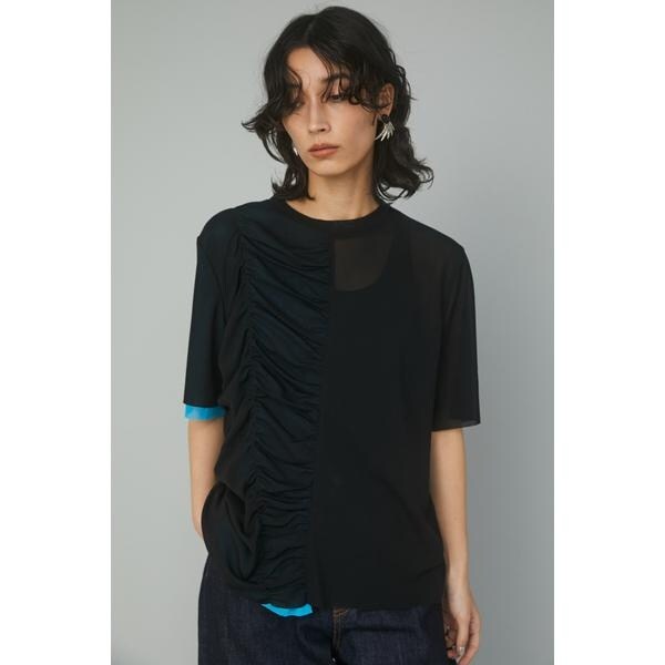 エイチシーエーイー HCAE BICOLOR MESH KNIT TOP （BLACK） エイチシーエーイー HCAE BICOLOR MESH KNIT TOP （BLACK