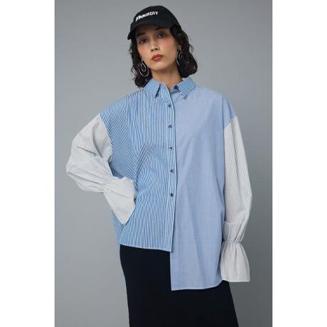 Frill asymmetry shirt | ヘリンドットサイ(HeRIN.CYE) | マルイウェブ 
