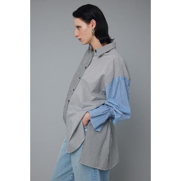 Frill asymmetry shirt | ヘリンドットサイ(HeRIN.CYE) | 530GAM30