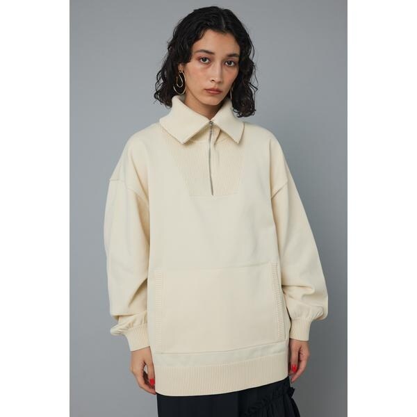 HeRIN.CYE Boy friend half zip tops 完売品 Herin.CYE Boy friend half zip tops ブラック - メルカリ