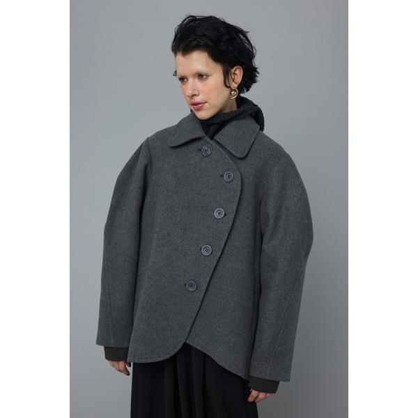 Round body wool coat | ヘリンドットサイ(HeRIN.CYE) | 530GAM30-1420