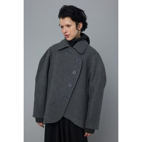 Round body wool coat | ヘリンドットサイ(HeRIN.CYE) | マルイウェブ 