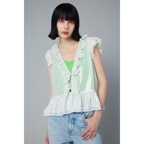 HeRIN.CYE | Shaggy knit vest (シャツ・ブラウス ) |SHEL'TTER