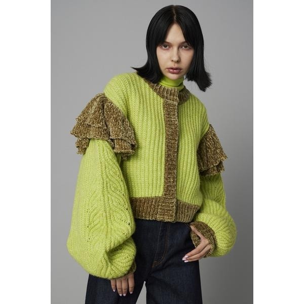 HeRIN.CYE ヘリンドットサイ マウンテンスリーブカーディガン HeRIN