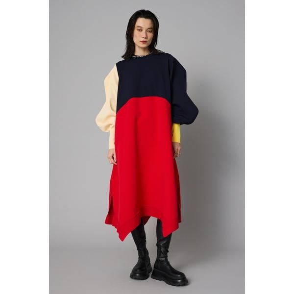 Mountain sleeve docking dress | ヘリンドットサイ(HeRIN.CYE