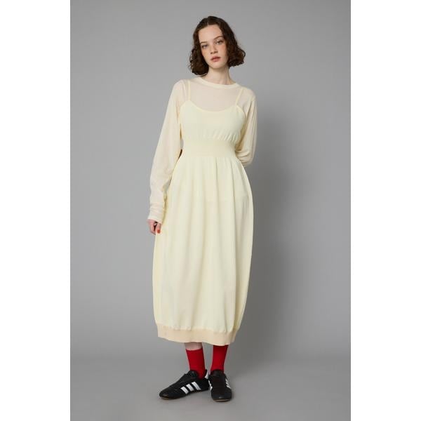 ヘリンドットサイ Switting drawst dress ワンピース Switting drawst dress (スウィッチング ドロスト ドレス