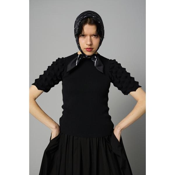 ［予約］Thorn sleeve knit tops BLU Long Sleeve Knit Top with Rolled Neckline – StoneFlowers