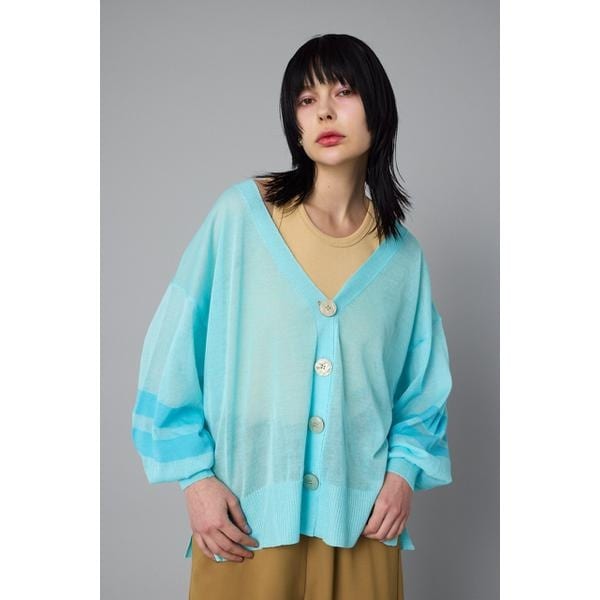 ヘリンドットサイ　カーディガン　ネイビー　Sheer hem cardigan Sheer hem cardigan | ヘリンドットサイ(HeRIN.CYE) | マルイ