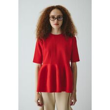 Flare hem knit tops