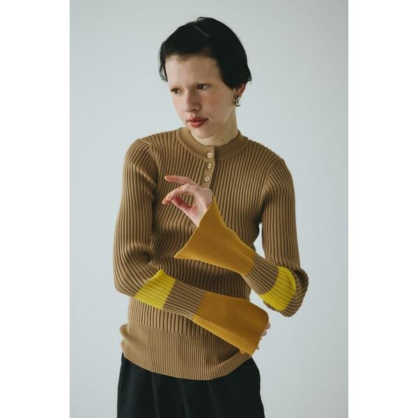 herin.cye box knit dress ニットワンピース ハイネック Henley