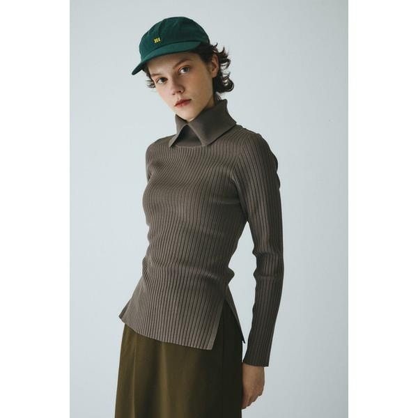 【新品】ヘリンドットサイ　パワーショルダーシャツ　イエロー 新品】ヘリンドットサイ パワーショルダーシャツ イエロー
