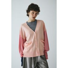 Bicolor knit cardigan