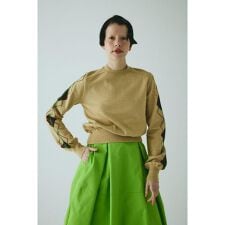 Neon argyle knit tops