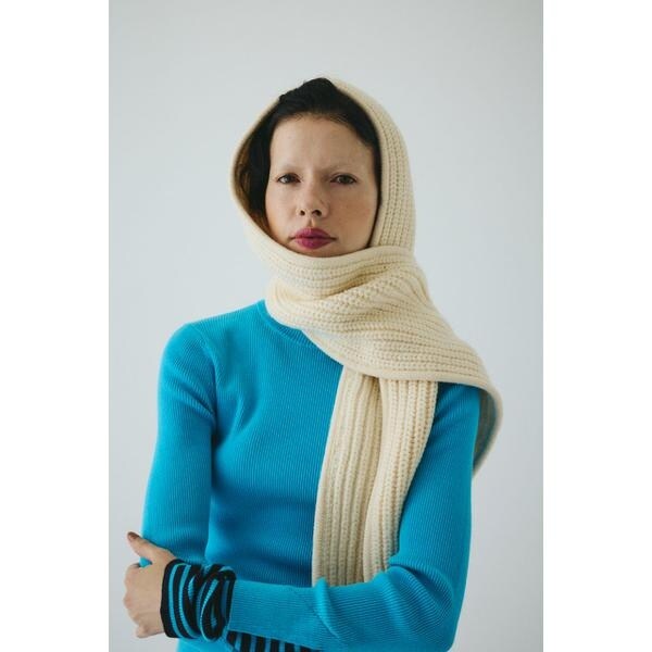 Knit muffler cap | ヘリンドットサイ(HeRIN.CYE) | マルイウェブチャネル