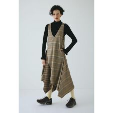 V design check dress