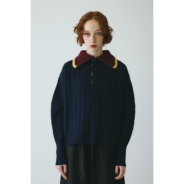 ヘリンドットサイ　ポイントカラーニットプルオーバー Point collar knit pull over | ヘリンドットサイ(HeRIN.CYE) | マルイ