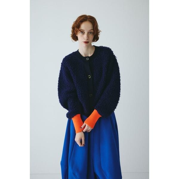 ヘリンドットサイ　HERIN.CYE　ラウンドボディウールコート　ブルー ヘリンドットサイ HERIN.CYE ラウンドボディウールコート ブルー