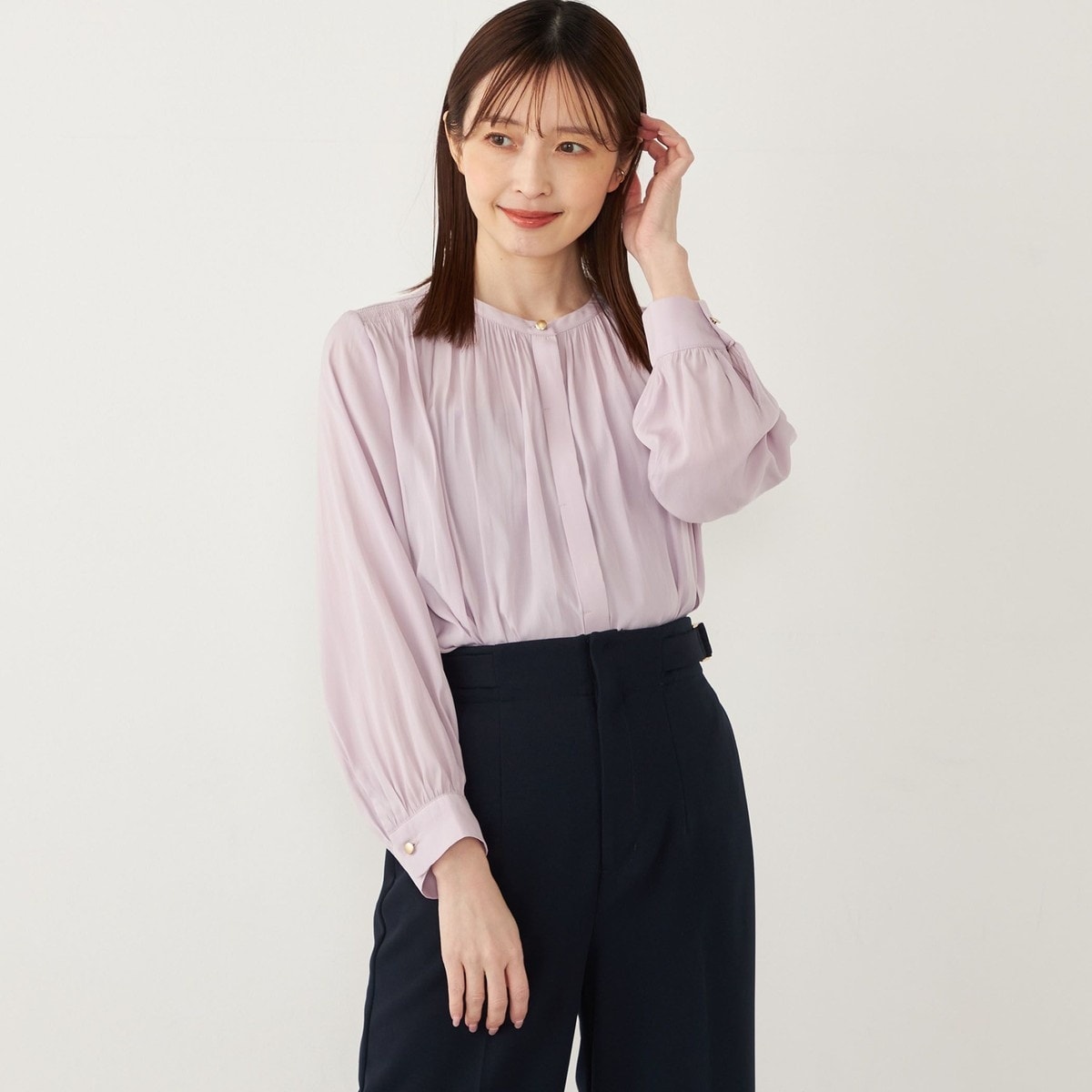 SHIPS for women / シップスウィメン SHIPS any:〈洗濯機可能〉マドラス チェック ボウタイ パフスリーブ ブラウス SHIPS any（シップス エニィ）の「SHIPS any:〈洗濯機可能