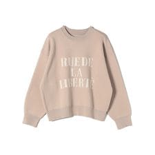 SHIPS Colors:〈手洗い可能〉コットンアクリル ロゴ ジャカード ニット◇