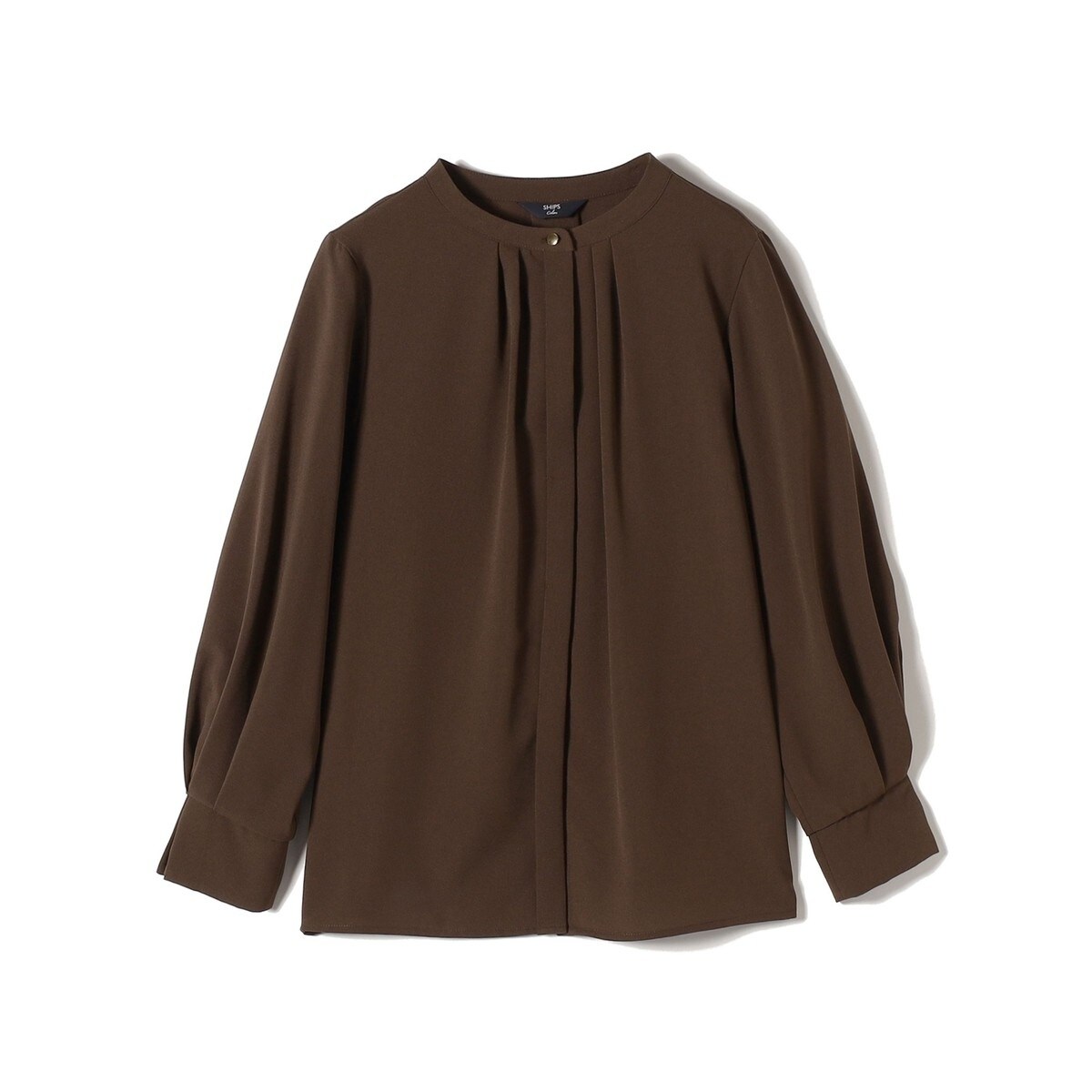 SHIPS any:〈洗濯機可能〉ラフ サテン フリルカラー ロング