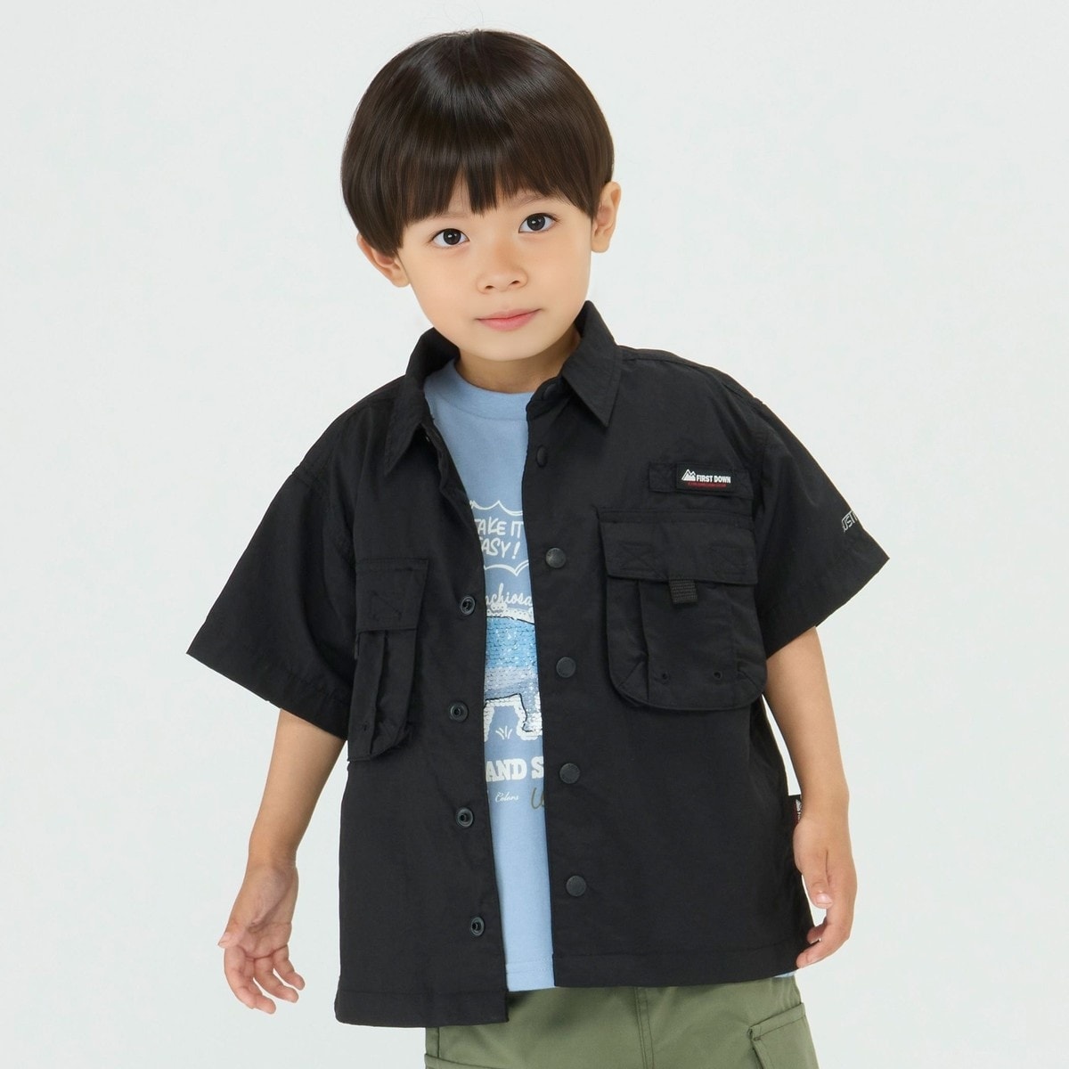 [�}���C]FIRST DOWN:�q�����E����@�\�r�A�E�g�h�A �{�b�N�X �V���c(100~150cm)/�V�b�v�X �J���[�Y�iSHIPS Colors�j �u���b�N