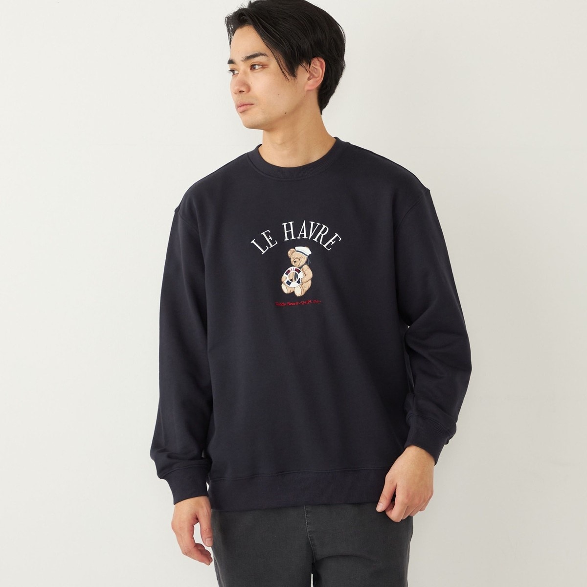 REMI RELIEF(レミレリーフ) 別注LW加工裏毛BIGサイズクルー