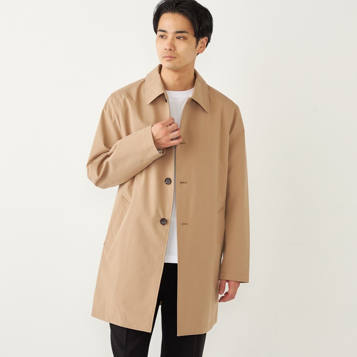 SHIPS ステンカラーコート ベージュ Begin3月号 掲載】SHIPS Colors:〈撥水〉ステンカラー コート