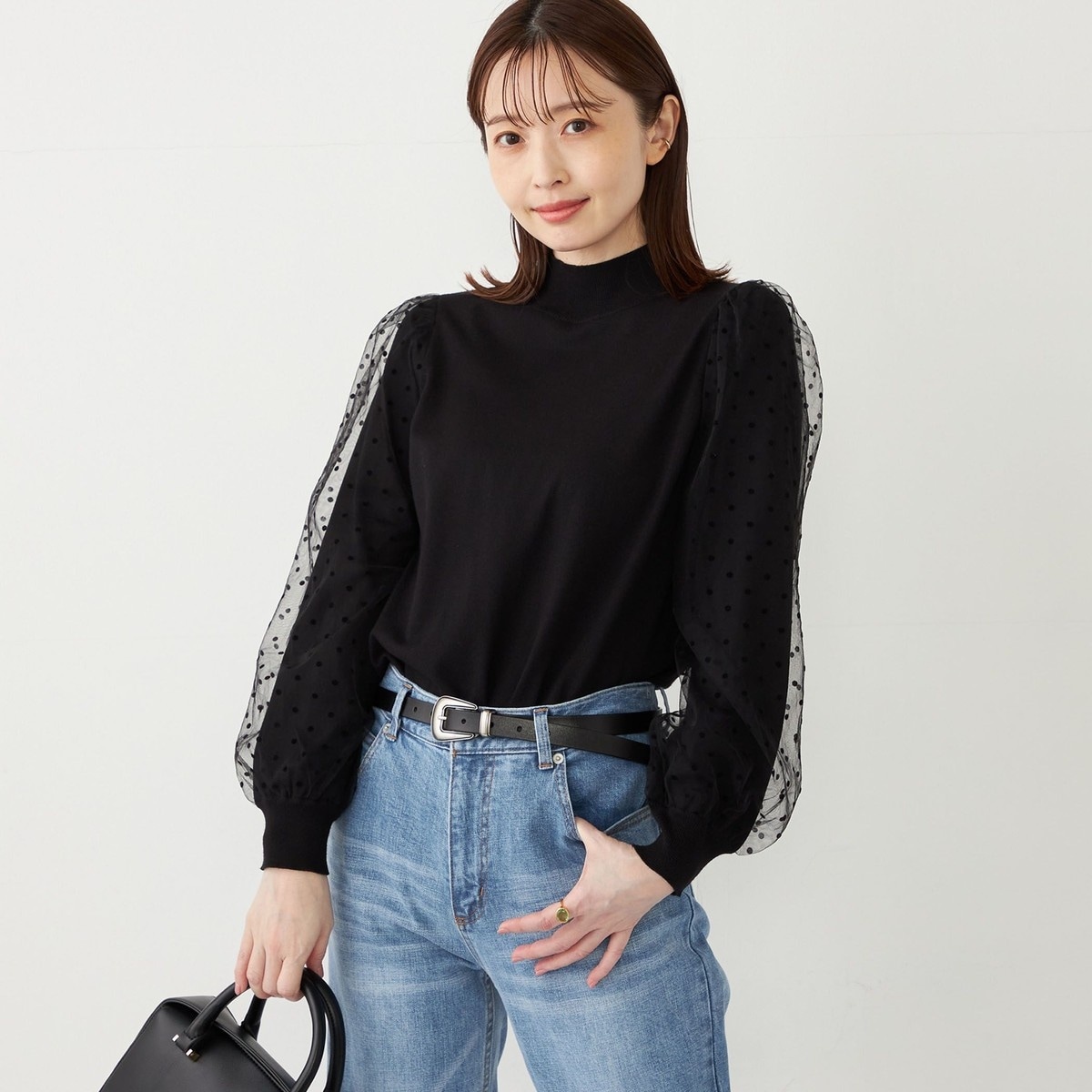 SHIPS for women / シップスウィメン SHIPS Colors:〈手洗い可能〉フラッフィー バック スリット ハイネック ニット SHIPS｜SHIPS Colors:<手洗い可能>フラッフィー バック スリット