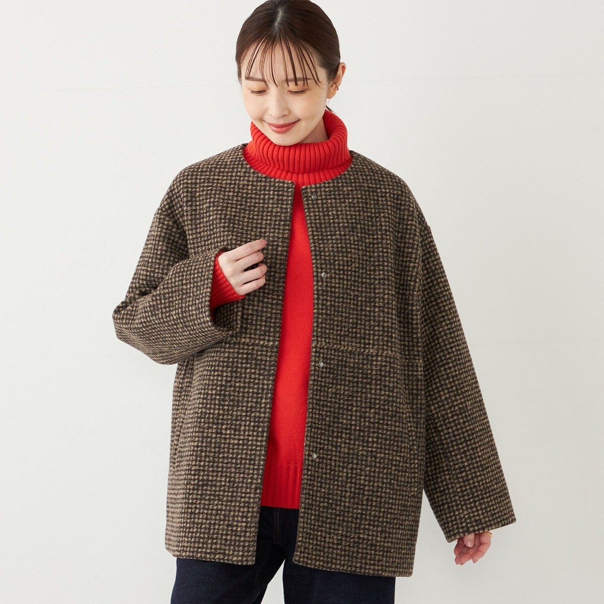 新品タグ付 【WEB限定】スライバーボンディングコート SHIPS (3237 SHIPS Colors: スライバー ボンディング ノーカラー コート | シップス