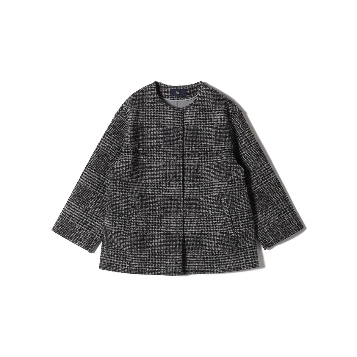 SHIPS Colors: スライバー ボンディング ノーカラー コート | シップス