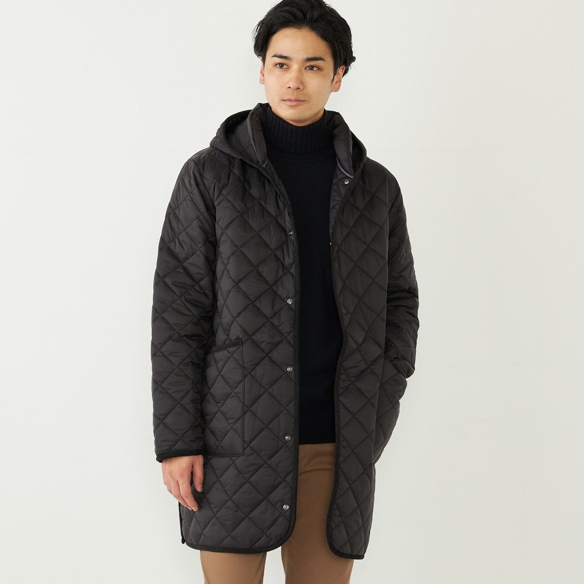 SHIPS Colors:〈撥水・手洗い可能〉sorona(R) キルティング フード