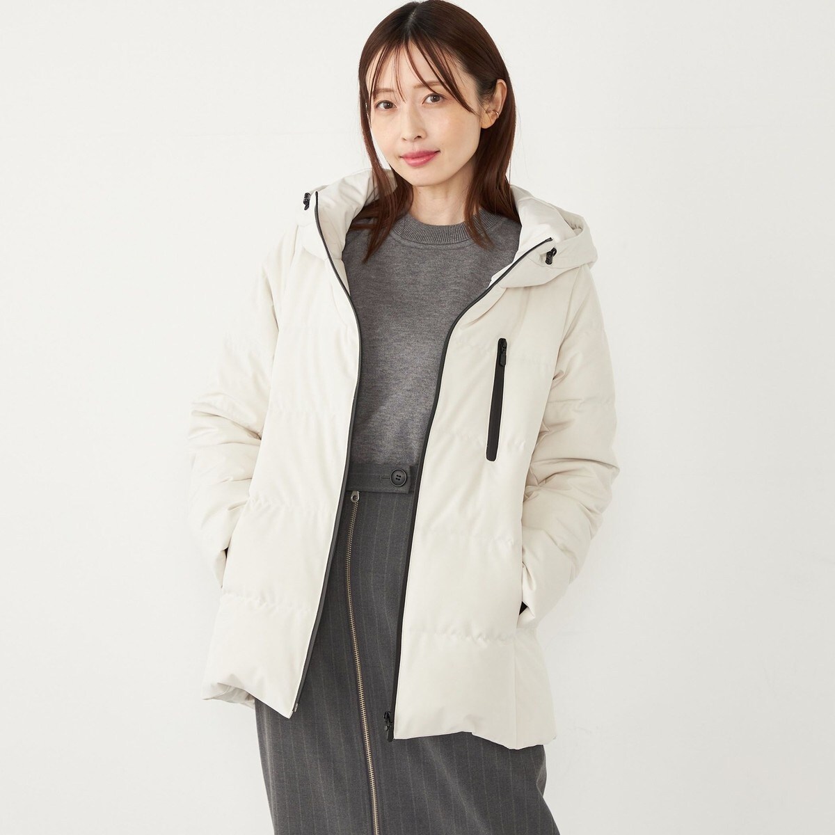 ストレッチタフタ アウター ホワイト SHIPS Colors: ストレッチ タフタ ダウン ジャケット◇ | シップス