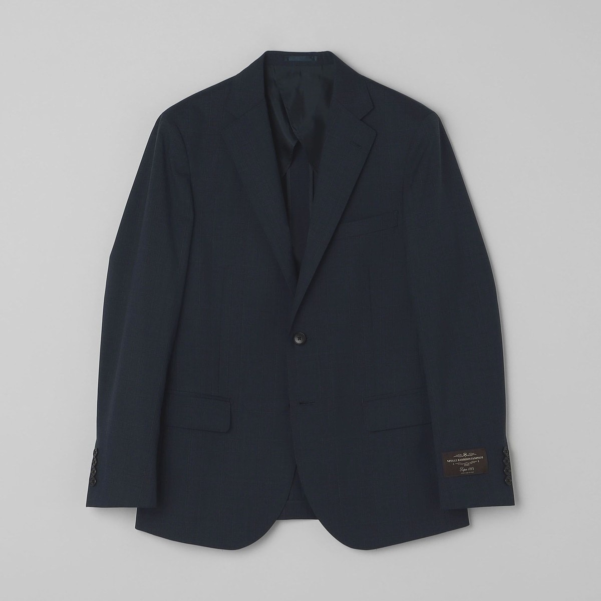 御幸毛織】Superio160 ウールカシミヤ スーツ（ネイビーストライプ