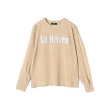 SHIPS Colors:〈手洗い可能〉ロゴ エンブロイダリー シアー ニット