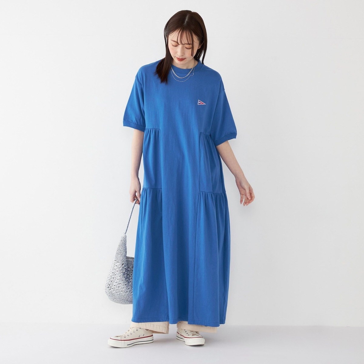 美品 SHIPS シップス コットンレース シャツワンピース 手洗い可