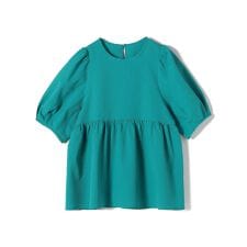 SHIPS Colors:〈接触冷感・洗濯機可能〉サッカー ランタンスリーブ ブラウス