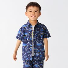 SHIPS Colors:100～140cm / ロフトエアー プリント シャツ◇