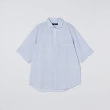 SHIPS Colors:〈洗濯機可能〉リップル プリント ワイドカラー ショートスリーブ シャツ