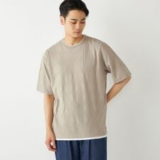 SHIPS Colors:フェイクレイヤード リンクス Tシャツ